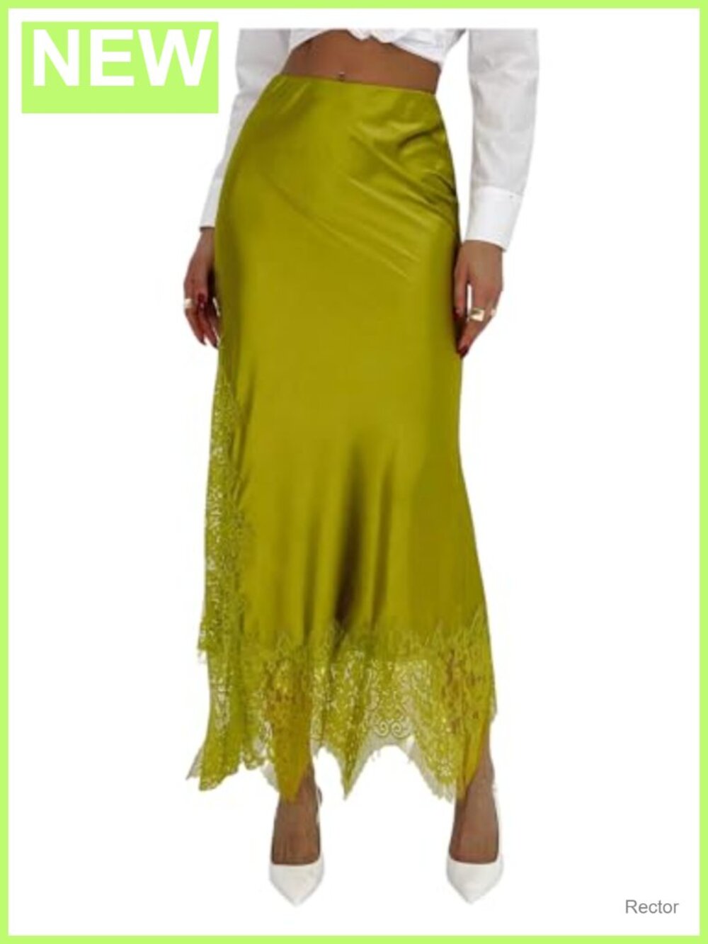 Women's Satin Lace Maxi Skirt Low Rise Fishtail Long Bodycon Night Out